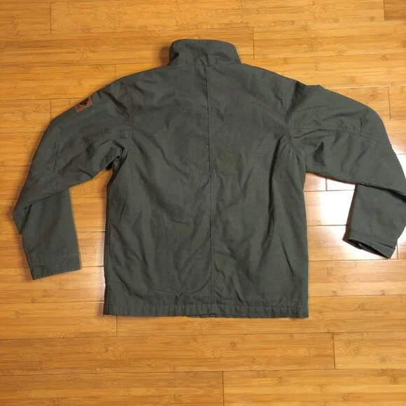 Barn Jacket Columbia Coat Like New Olive Green Fleeced Lined Insulated Jacket - Picture 10 of 13